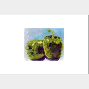 Green Peppers Kitchen Art Posters and Art